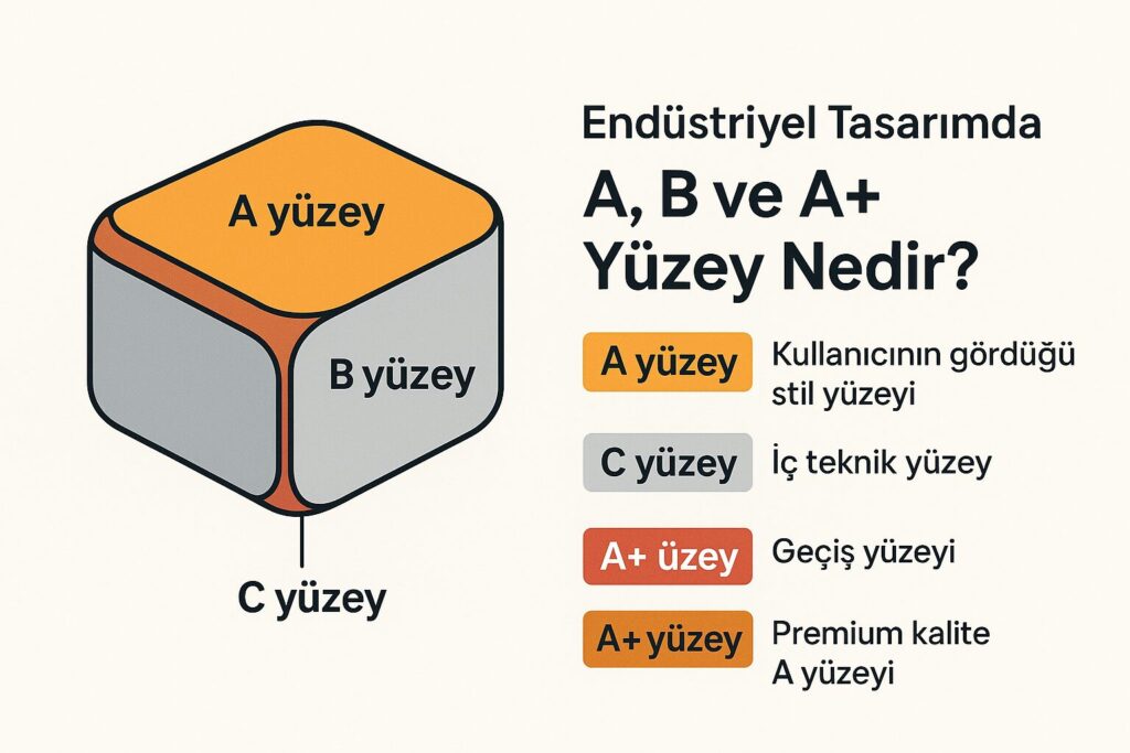 ChatGPT: Endüstriyel Tasarımda A, B ve A+ Yüzey Nedir?